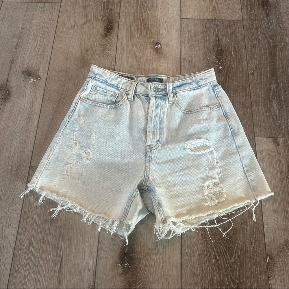 Wild Fable Distressed Light Blue Denim Shorts Size 0